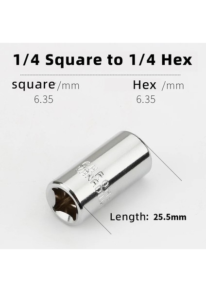 1-4 Ila 1-4 Kare Hex Adaptörü 1/4 Soket Adaptörü Dönüştürücü Darbeli Tornavida Uçları Kafa Bisiklet Anahtarı Otomotiv Mekanik Atölye Aracı (Yurt Dışından) fiyatları