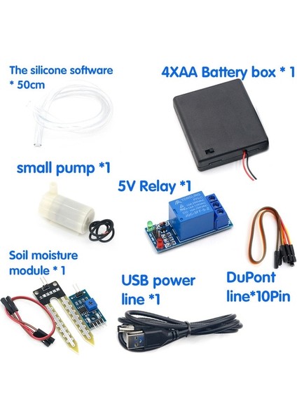 Paket 1 Otomatik Sulama Modülü Dıy Kiti Toprak Nemi Algılama Otomatik Su Pompalama (Yurt Dışından)