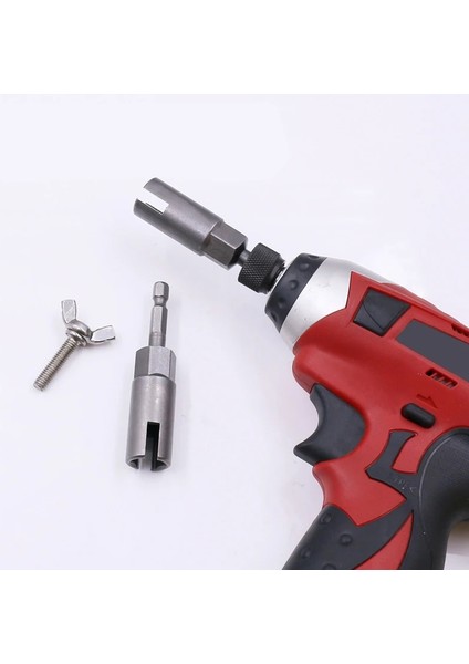 H18MM Kelebek Cıvata Soket Anahtarı 1/4 "hex Shank Güç Kanat Somun Sürücü Yuvası Kanat Somun Matkap Ucu 10/12/14/16/18MM Panel Somun Vidaları Için (Yurt Dışından)