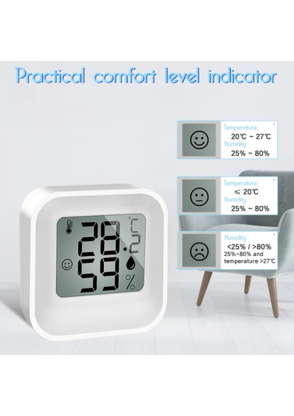 1 Adet Beyaz Mini Dijital Termometre Higrometre LCD Ekransıcaklık Nem Ölçer Sensörü Kapalı Oda Ölçer Hava Istasyonu (Yurt Dışından) fırsatları