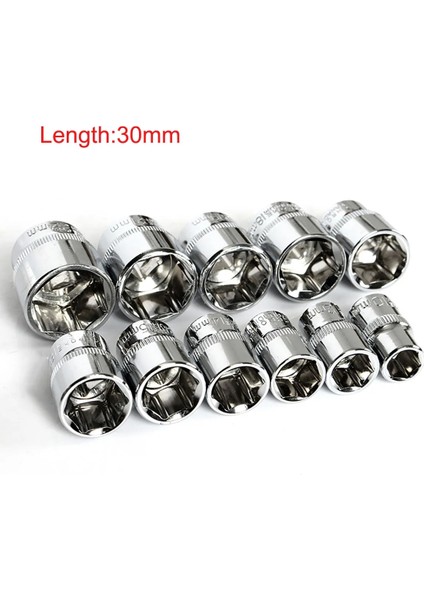 11MM 1 Adet Uzunluk 30MM Altıgen Soket Kol Anahtarı Metrik 3/8 "(9.5mm) Arayüz Soketleri Bit El Aletleri 6MM-24MM (Yurt Dışından)