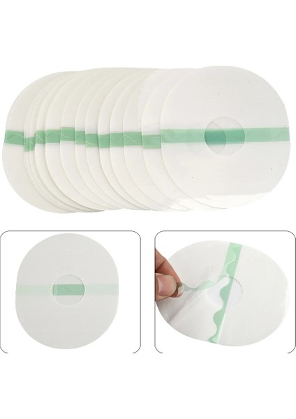 25 Pcs Freestyle Libre Yapışkanlı Yamalar Oval Şeffaf Freestyle Yapışkanlı Bandajlar 4 1/2" x 3 1/5 Büyük Paket Fixic Için (Yurt Dışından)