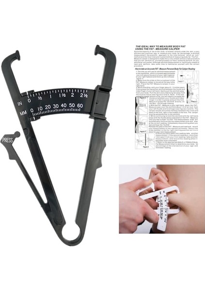 2 Adet Set Sağlık Skinfold Vücut Yağ Kaliper Vücut Yağ Test Cihazı Plıcometro ile Vücut Kitle Bandı Ölçüm Tablosu ile Vücut Sağlığı Aracı (Yurt Dışından) fiyatları
