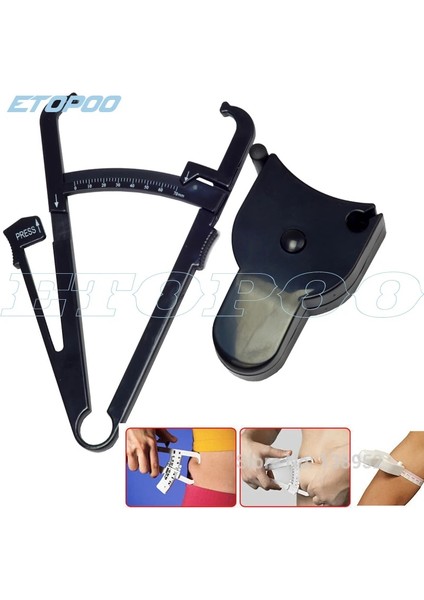2 Adet Set Sağlık Skinfold Vücut Yağ Kaliper Vücut Yağ Test Cihazı Plıcometro ile Vücut Kitle Bandı Ölçüm Tablosu ile Vücut Sağlığı Aracı (Yurt Dışından) modelleri