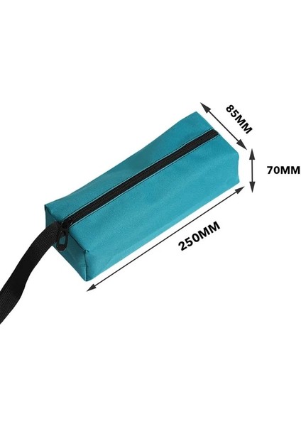 Göl Mavisi 25X8.5X7 cm 1 Adet El Alet Çantası Küçük Vidalar Çivi Matkap Ucu Metal Parçalar Alet Çantaları Su Geçirmez Kanvas Alet Çantası Organizatör (Yurt Dışından)