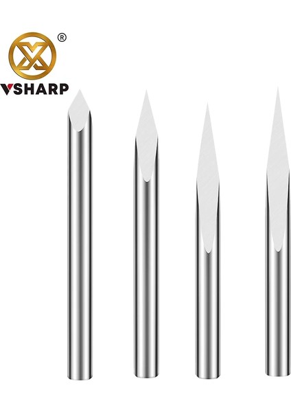 4X30DEG.X0.3 Vsharp 3 Kenarları 4mm Gravür Bit Karbür Cnc Aracı 20-90 Derece Freze Kesici Ahşap Akrilik Pvc Yeşim Metal Gravür Oyma (Yurt Dışından) fırsatları