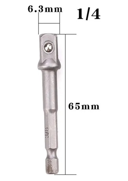 65MM 1/2/3/4 Adet Matkap Soket Adaptörü Darbeli Sürücü W/hex Shank Kare Soket Matkap Uçları Bar Uzatma 1/4 "bit Seti (Yurt Dışından)
