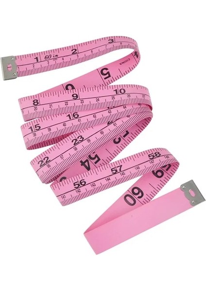 Pembe Özel Uzunluk Logo Baskı Yumuşak Mezura Çift Ölçekli Vücut Dikiş Mezura 150 cm 60 Inç Dropshipping (Yurt Dışından)