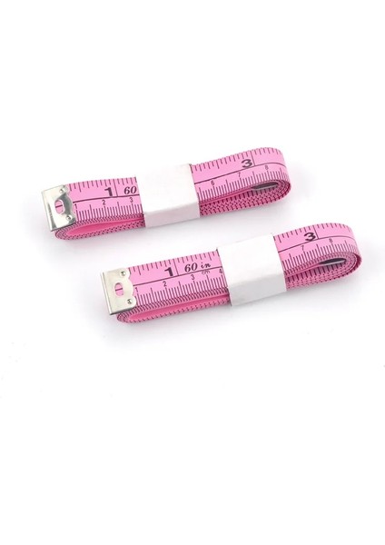 Pembe Özel Uzunluk Logo Baskı Yumuşak Mezura Çift Ölçekli Vücut Dikiş Mezura 150 cm 60 Inç Dropshipping (Yurt Dışından)