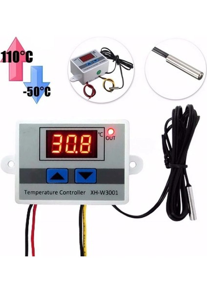 Ac 110-220V XH-W3001 Dijital Kontrol Sıcaklık Mikrobilgisayar Termostat Anahtarı Termometre Yeni Termoregülatör 12/24/220V (Yurt Dışından)