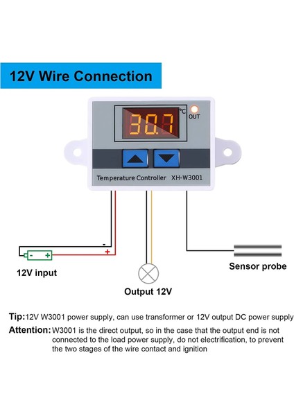 Ac 110-220V XH-W3001 Dijital Kontrol Sıcaklık Mikrobilgisayar Termostat Anahtarı Termometre Yeni Termoregülatör 12/24/220V (Yurt Dışından)