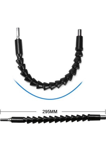 295MM Uzatma Çubuğu 105 Derece Açı Tornavida Seti Tutucu Adaptörü Tornavida Ucu Için Ayarlanabilir Uç Nozulları Sağ Açı Kafa Altıgen Bit Soket 1/4' (Yurt Dışından)