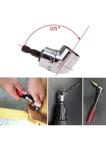 295MM Uzatma Çubuğu 105 Derece Açı Tornavida Seti Tutucu Adaptörü Tornavida Ucu Için Ayarlanabilir Uç Nozulları Sağ Açı Kafa Altıgen Bit Soket 1/4' (Yurt Dışından) fiyatları