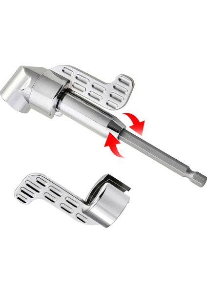 295MM Uzatma Çubuğu 105 Derece Açı Tornavida Seti Tutucu Adaptörü Tornavida Ucu Için Ayarlanabilir Uç Nozulları Sağ Açı Kafa Altıgen Bit Soket 1/4' (Yurt Dışından) modelleri