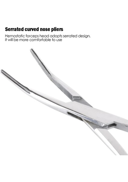 Düz 12.5 cm Paslanmaz Çelik Kavisli Uç ve Düz Uçlu Forseps Kilitleme Kelepçeleri Hemostatik Forseps Arteriyel Forseps Kelepçe Balık Kancası Pense (Yurt Dışından) fırsatları