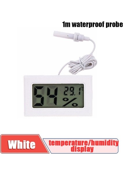 Tel ile Yeni Mini Dijital LCD Kapalı Uygun Sıcaklık Sensörü Nem Ölçer Termometre Higrometre Akvaryum Aletleri Ölçer (Yurt Dışından)