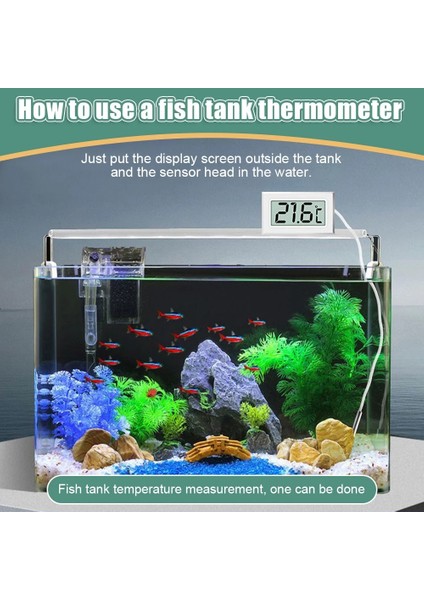 Tel ile Yeni Mini Dijital LCD Kapalı Uygun Sıcaklık Sensörü Nem Ölçer Termometre Higrometre Akvaryum Aletleri Ölçer (Yurt Dışından)