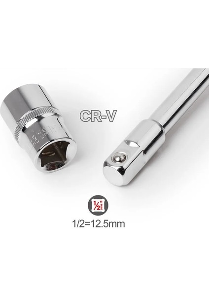 22MM 1 Adet 8mm 9mm 10MM 11 12 13 14 15 16 17 18 19 20 21 22 23 24 Altıgen 1/2 Kısa Lokma Anahtar Başlığı Kollu Krom Vanadyum Alaşımı (Yurt Dışından)