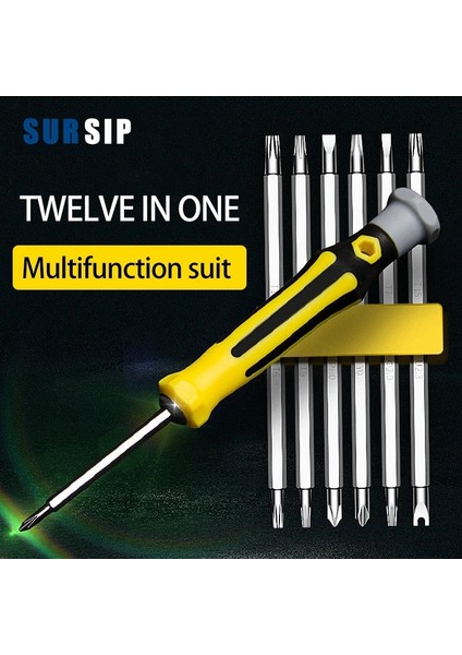 Siyah 7 Parça Set Kurcalamaya Dayanıklı Manyetik Tornavida Bit Hex Torx Tornavida Sürücü Uçları Aracı Güvenlik Akıllı Ev Pc Telefon Tamiri (Yurt Dışından) fiyatları