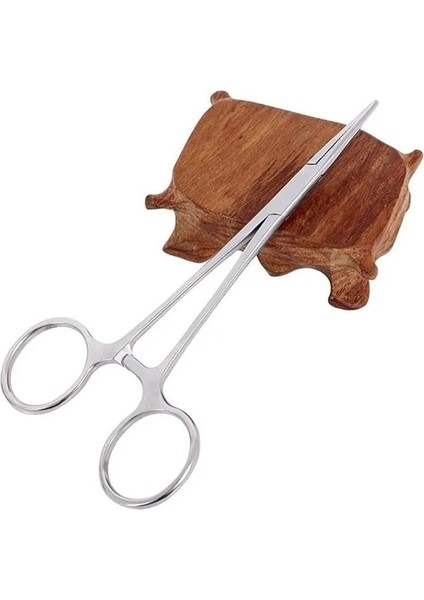 Kavisli 14 cm Paslanmaz Çelik Kavisli Uç ve Düz Uçlu Forseps Kilitleme Kelepçeleri Hemostatik Forseps Arteriyel Forseps Kelepçe Balık Kancası Pense (Yurt Dışından)