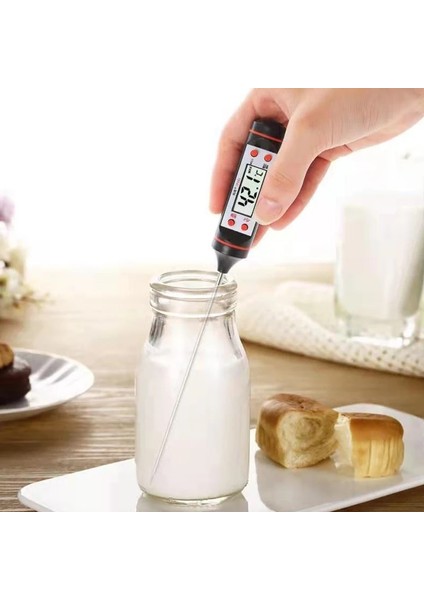 Beyaz Dijital Termometre Pişirme Gıda Mutfak Barbekü Probu Su Süt Yağı Sıvı Fırın Dijital Sıcaklık Sensörü Ölçer Termokupl Araçları (Yurt Dışından)