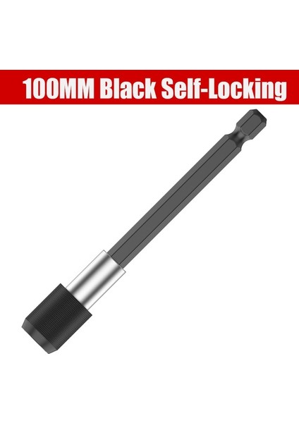 100 mm Siyah 60/100/150/200/250 mm Elektrikli Matkap Soket Adaptörü 1/4 Hex Shank Kendinden Kilitli Manyetik Bit Holde Toplu Kafa Uzatma Sonrası Araçları (Yurt Dışından)