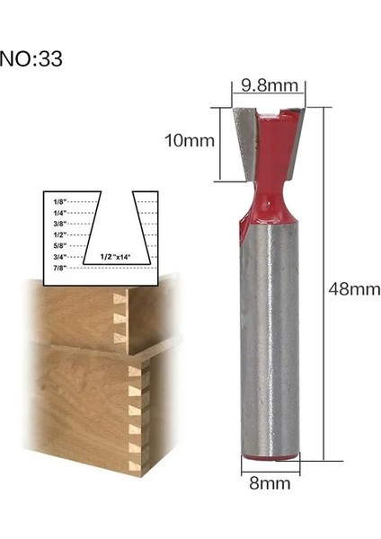 NO33 1 Adet 8mm Shank Ahşap Freze Ucu Düz Uçlu Freze Düzeltici Temizleme Gömme Trim Köşe Yuvarlak Koy Kutusu Uçları Araçları Freze Cutte (Yurt Dışından)