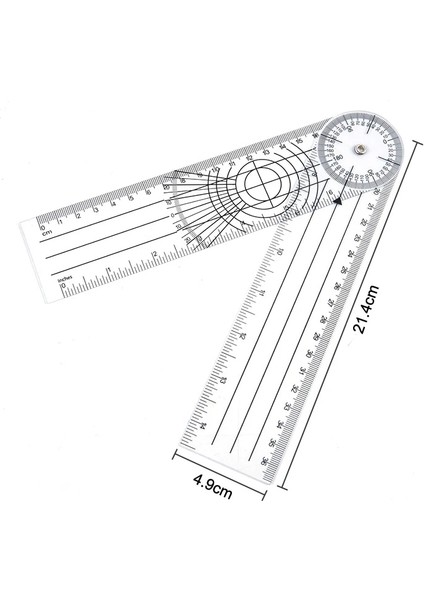 1 Adet 0-140MM 360 Derece Gonyometre Açısı Tıbbi Omurga Açısı Cetvel Açı Inklinometre Cetvel Iletki Açı Bulucu Ölçme Aracı (Yurt Dışından) fiyatları