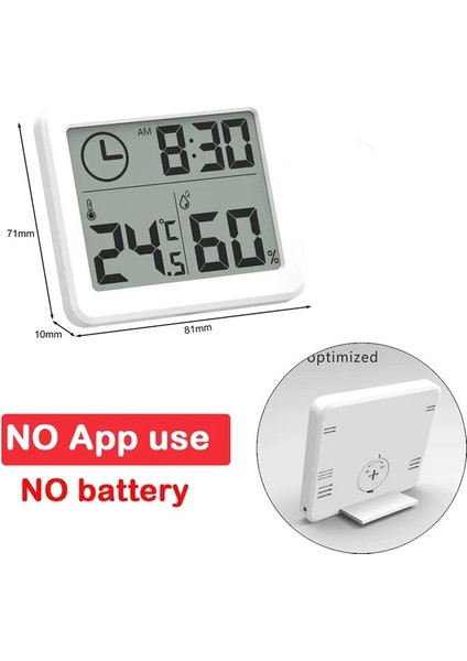 Hiçbir Uygulama Kullanımı E 4.2 Termometre Higrometre 2 LCD Ekran Dijital Sıcaklık Nem Xıaomı Mijia Için Yüksek Hassasiyetli Akıllı Sensör (Yurt Dışından)