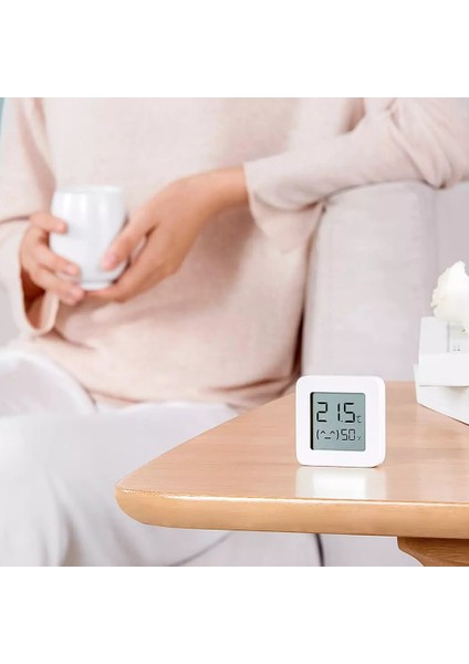 Hiçbir Uygulama Kullanımı E 4.2 Termometre Higrometre 2 LCD Ekran Dijital Sıcaklık Nem Xıaomı Mijia Için Yüksek Hassasiyetli Akıllı Sensör (Yurt Dışından)