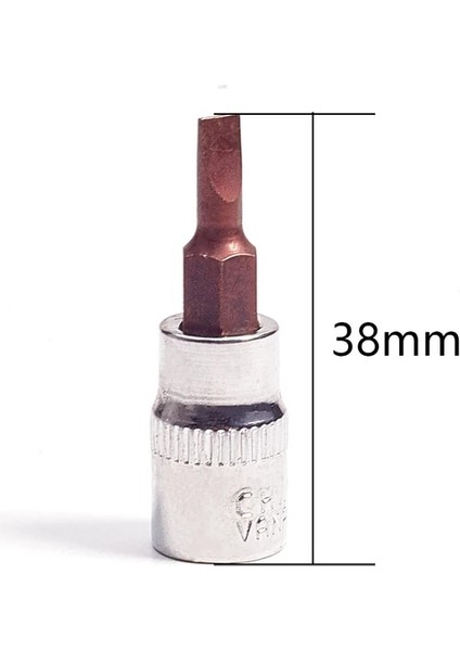 Fd4 Uzunluk 38MM 2 Adet 1/4 "başlık Soketleri 38MM Uzunluk Krom Vanadyum Çelik Sürücü Soket Adaptörü Bit Soket Ph1-Ph3 H3-H8 TX10 TX20 TX30 TX40 (Yurt Dışından)