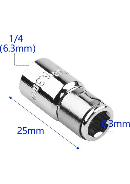 1/4 "kare Sürücü 1/4" Hex Shank Soket Uçları Dönüştürücü Tornavida Tutucu Dönüşüm Krom Vanadyum Çelik Dönüştürücü (Yurt Dışından)