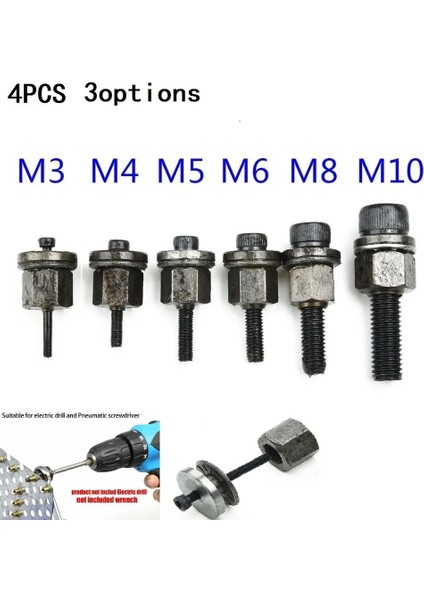 M3 1/3/4 Adet El Perçin Somun Başlı Somun Seti Perçin Mandrel Aracı M3-M4- M5- M6, M4-M5- M6-M8, M5- M6-M8-M10 Manuel Perçinleme Araçları (Yurt Dışından)