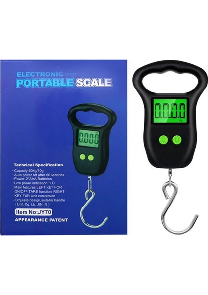 Styleb Taşınabilir 50 kg Asılı Terazi Arkadan Aydınlatmalı Elektronik Balıkçılık Ağırlıkları Cep Dijital Terazi Balıkçılık Bagaj Mutfak Ağırlığı (Yurt Dışından) modelleri