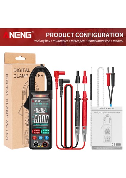 2 Adet Timsah Klip Aneng ST212 ST211 Dc/ac Akım Dijital Pens Metre 6000 Sayısı 400A Amp Multimetre Gerilim Test Cihazı Ncv Ohm Otomatik Aralığı LCD Ekran (Yurt Dışından) fırsatları
