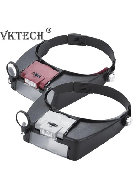 Gri 10X Kafa Bandı LED Büyüteç Gözlük Işıklı Büyüteç Ayarlanabilir Kafa Büyüteç Takı Okuma Saatçi Onarım Aracı (Yurt Dışından) fiyatları