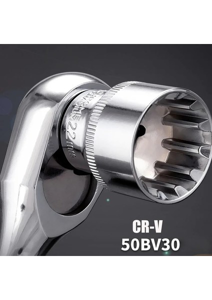 15MM 3/8 "kare Sürücü 12 Nokta Soket Bit 6-24MM Cırcır Anahtarı 12 Diş Lokma Anahtar El Aleti Araba Oto Tamir Çok Fonksiyonlu (Yurt Dışından)