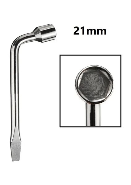 21MM 1 Adet Lokma Anahtar 17/19/21MM 300MM Ağır Hizmet Tipi Altıgen Somun Cıvata Lokma Anahtar 45 # Paslanmaz Çelik Araba Tekerleği Tamir Aracı El Aleti (Yurt Dışından)
