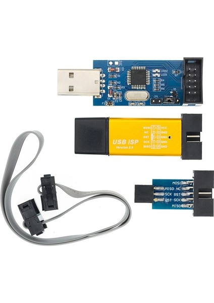 1 Takım 1 Adet Yeni Usbasp Usbısp Avr Programcı USB Isp USB Asp Atmega8 ATMEGA128 Desteği Win7 64K 10PIN 6 Pin Adaptör Panosu (Yurt Dışından)