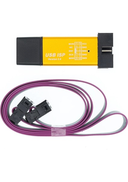 1 Takım 1 Adet Yeni Usbasp Usbısp Avr Programcı USB Isp USB Asp Atmega8 ATMEGA128 Desteği Win7 64K 10PIN 6 Pin Adaptör Panosu (Yurt Dışından)