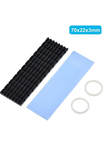 3 mm Siyah Soğutucu Isı Dağılımı Radyatör M.2 Soğutma Isı Emici Isı Termal Pedleri M.2 Ngff 2280 Pcı-E Nvme SSD (Yurt Dışından)