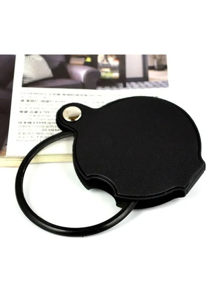 Siyah Mini Cep Büyüteç Hafif Katlanabilir Büyüteç Okuma Haritaları Menüler Belgeler Cam 6X50MM 5X60MM Deri Kapak (Yurt Dışından) indirimleri