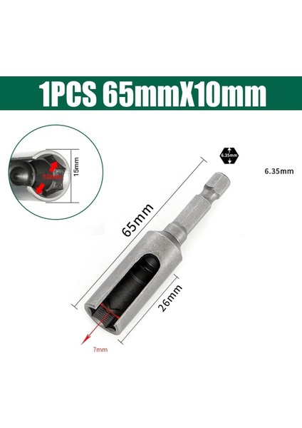 1 Adet 65MMX10MM 8MM-19MM Açık Altıgen Soket Kol Somun Anahtarı Darbeli Elektrikli Tornavida Soket Elektrik Anahtarı 65/80/100MM Matkap Ucu Adaptör Aracı (Yurt Dışından)