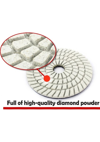 Kum 3000 1 Adet 4 Inç 100MM Elmas Parlatma Pedi Dayanıklı Islak Taşlama Pedi Granit Mermer Beton Kuvars Elmas Aşındırıcı Cila Çarkı (Yurt Dışından) fırsatları