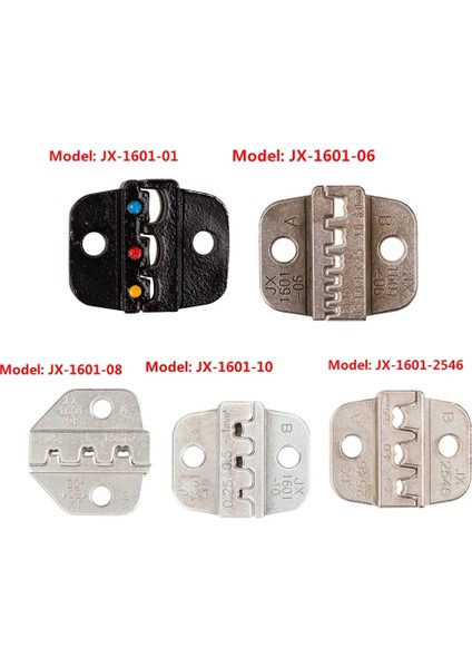 JX-1601-2546 2546 JX-1601-01/06/08/10 Awg Solar Konnektör Terminalleri Kalıp Tel Crimper Çene Yüksük Kalıp Sıkma Pensesi Aksesuarı Tel Crimper (Yurt Dışından) fiyatları