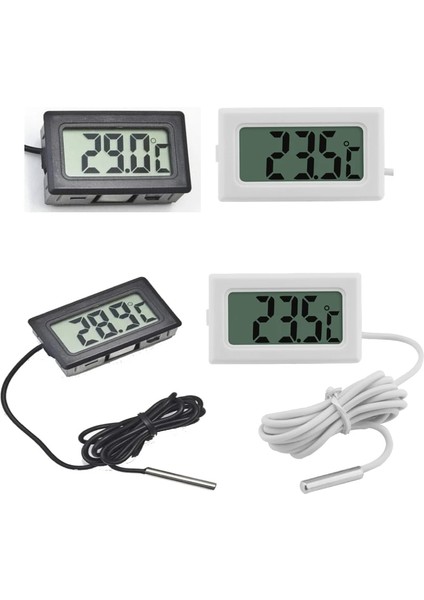 Siyah 1pc Gömülü Sıcaklık ve Nem Ölçer Mini LCD Dijital Termometre Higrometre Kapalı Uygun Sıcaklık Sensörü (Yurt Dışından) indirimleri