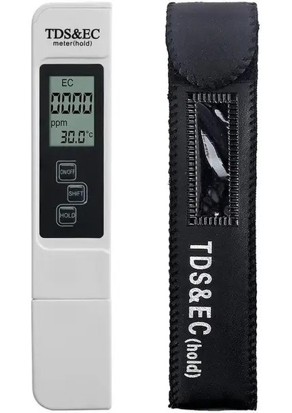 Beyaz Dijital Su Kalitesi Test Cihazı Tds Ec Metre Aralığı 0-9990 Çok Fonksiyonlu Su Saflığı Sıcaklık Ölçer Temp Ppm Test Cihazı (Yurt Dışından)