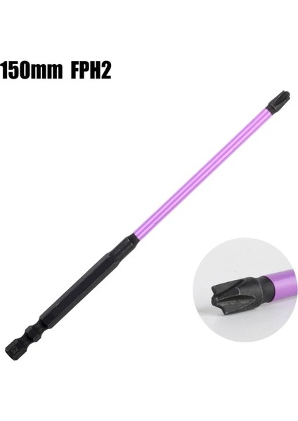 150MM Fph2 Manyetik Tornavida Bit Toplu Kafa Çapraz Yüksek Sertlik El Matkap Ucu Elektrikli Tornavida Seti Elektrikçi Ph1 Ph2 65-150MM (Yurt Dışından)