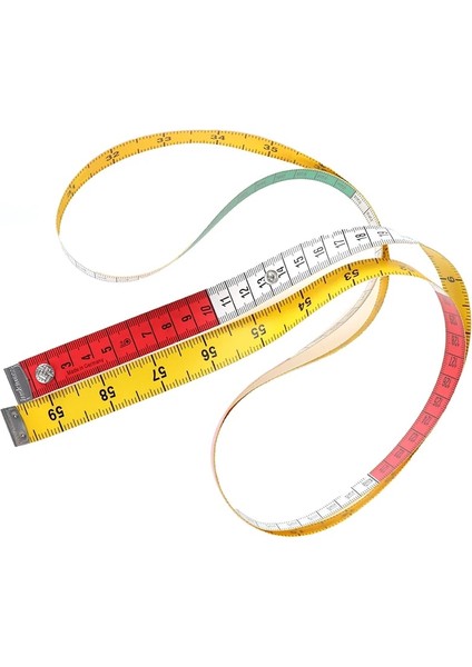 Tip 3 150CM/60IN Vücut Ölçüm Cetveli Renkli Dikiş Terzi Bandı Mini Ölçü Yumuşak Düz Cetvel Santimetre Metre Dikiş Ölçüm Bandı (Yurt Dışından)