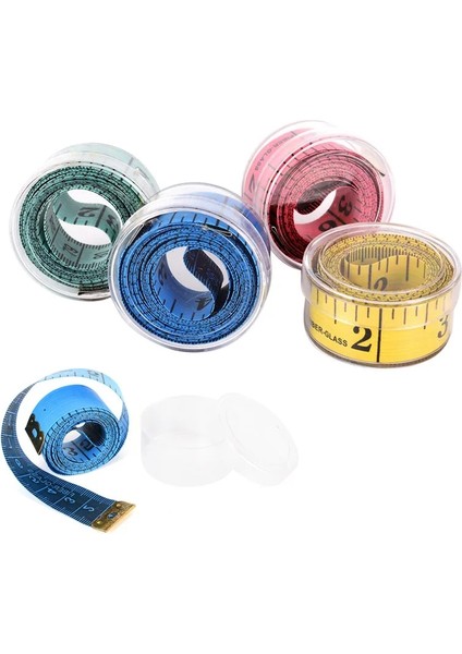 Tip 3 150CM/60IN Vücut Ölçüm Cetveli Renkli Dikiş Terzi Bandı Mini Ölçü Yumuşak Düz Cetvel Santimetre Metre Dikiş Ölçüm Bandı (Yurt Dışından)